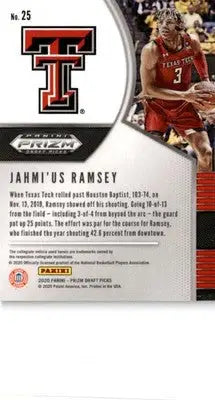 2020 Panini Prizm Draft Picks Collegiate #25 Jahmi’us Ramsey - Basketball Card Single