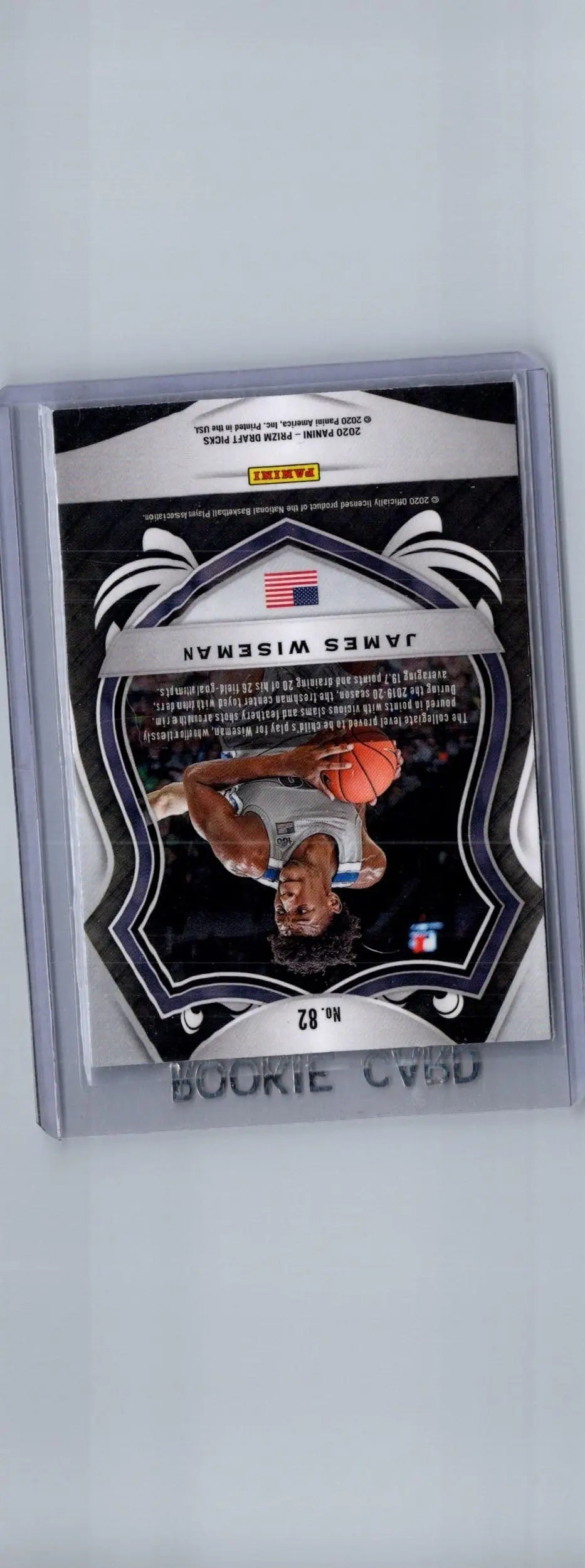 Basketball trading card of James Wiseman from 2020 Panini Prizm Draft Picks