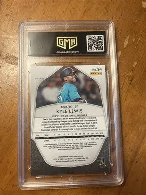 Graded Kyle Lewis baseball card 2020 Panini Prizm Carolina Blue Prizm Gem Mint 10