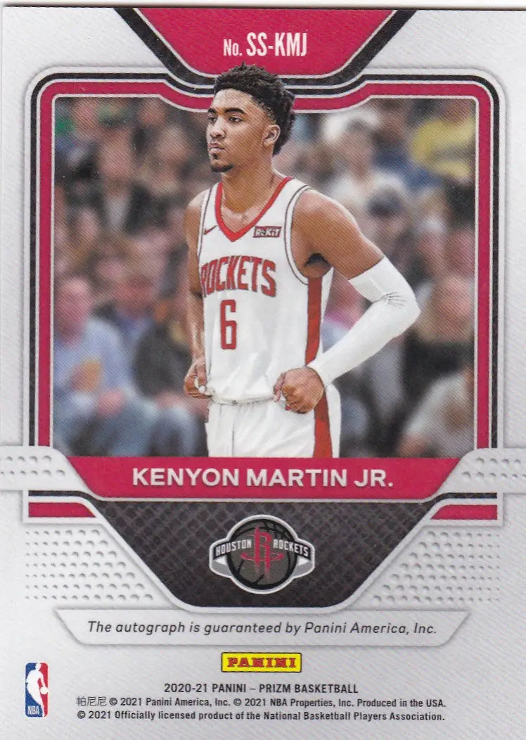 2020 PANINI PRIZM #SS-KMJ KENYON MARTIN JR AUTO- HOUSTON ROCKETS - Basketball Card Single