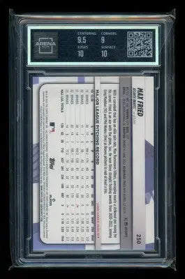 2020 Topps Big League Max Fried #250 Rainbow Foil Baseball Arena Club 9.5 - Baseball Card Single