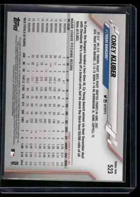 2020 Topps Corey Kluber #523 Baseball - Baseball Card Single