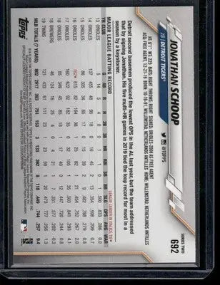 2020 Topps Jonathan Schoop #692 Baseball - Baseball Card Single