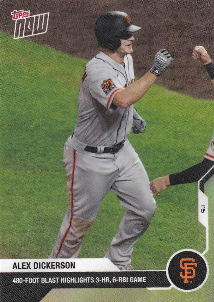 Alex Dickerson San Francisco celebrating a home run in Giants uniform, 2020 TOPPS NOW