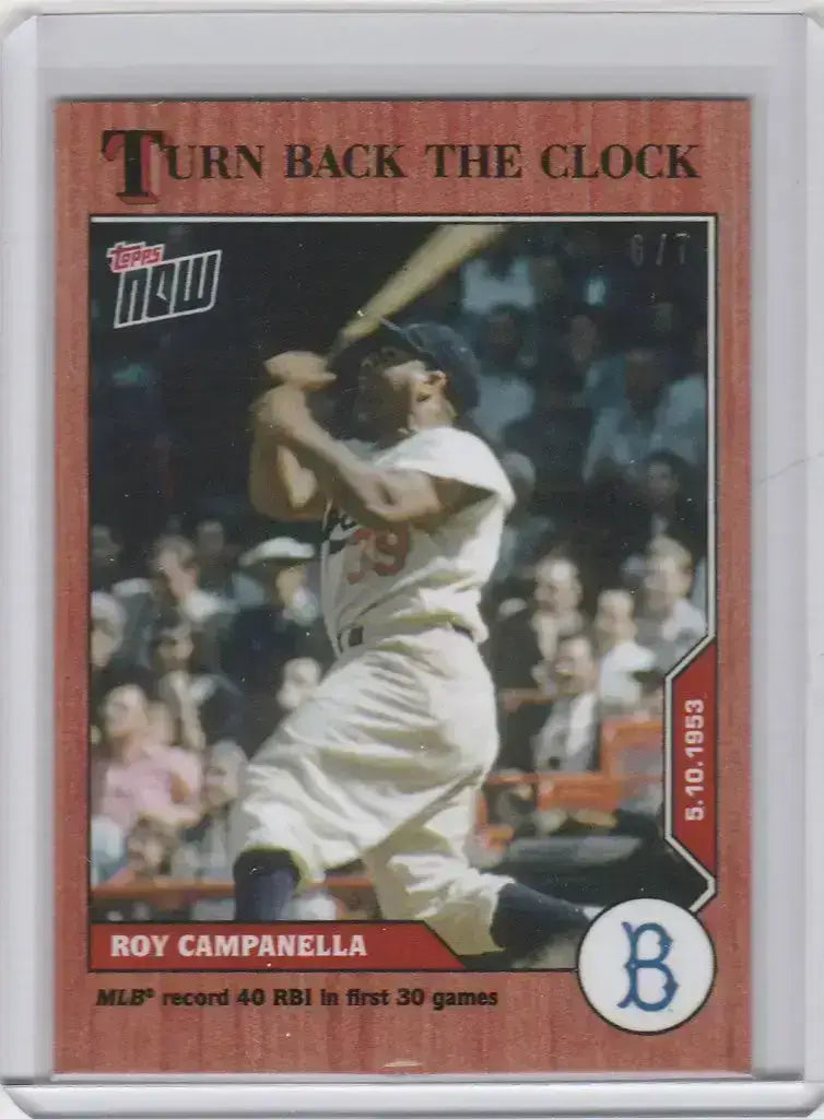 2020 Topps Now Roy Campanella #41 6/7 Turn Back the Clock - Baseball Card Single