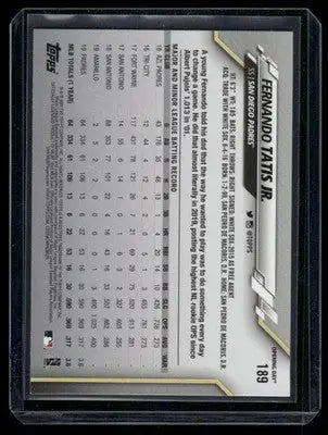 2020 Topps Opening Day Fernando Tatis Jr. #189 Baseball - Baseball Card Single