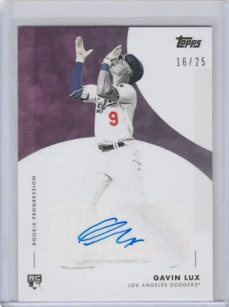 2020 Topps Rookie Progreesion Gavin Lux 16/25 - Baseball Card Single