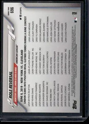 2020 Topps Series Two Francisco Lindor Gleyber Torres #696 Baseball - Baseball Card Single