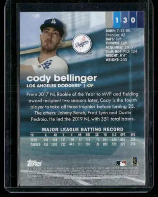 2020 Topps Stadium Club Cody Bellinger #130 Baseball - Baseball Card Single