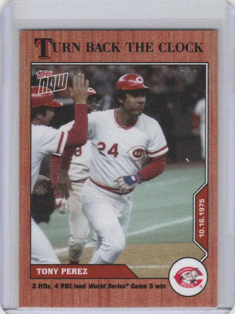 Baseball card of Tony Perez Cincinnati Reds jersey number 24 2020 Topps Cherry 7/7