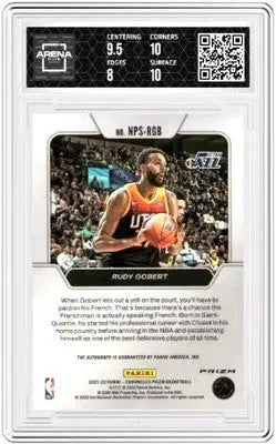 Graded NBA Basketball Trading Card Chronicles Rudy Gobert National Pride Sig Red Auto