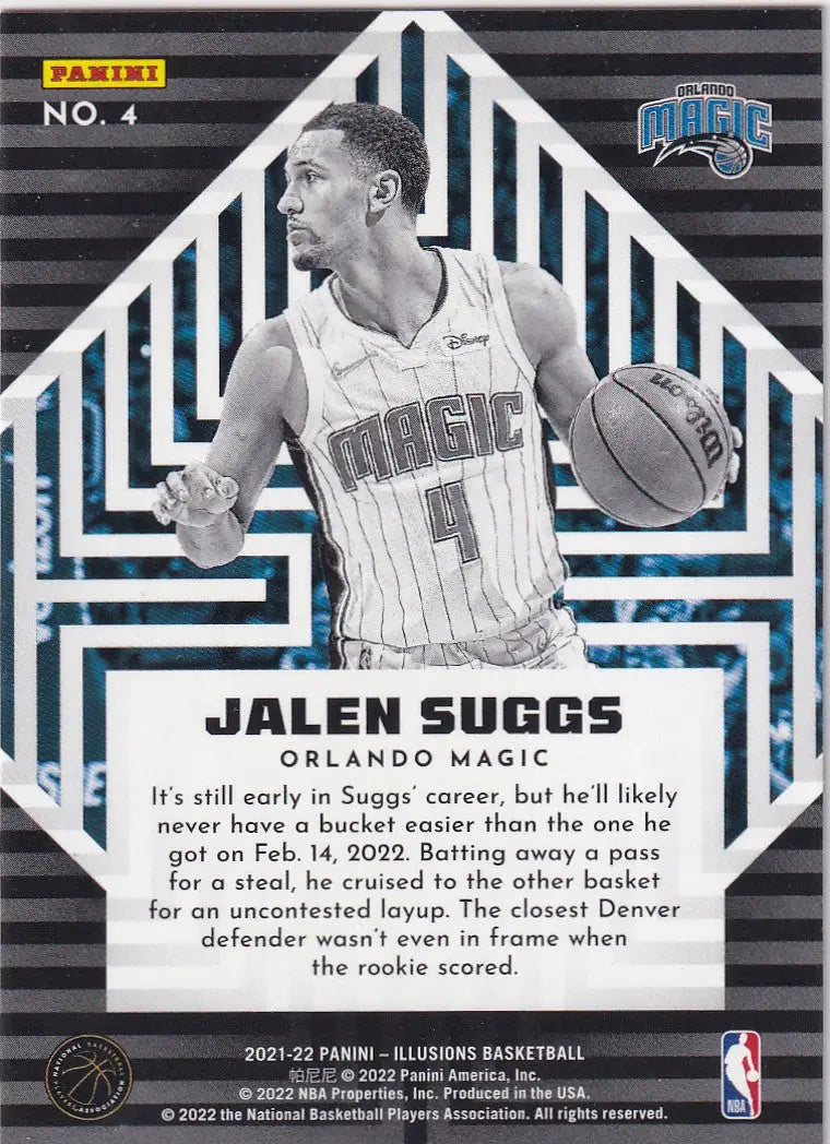 2021-22 ILLUSIONS #4 JALEN SUGGS INSTNT IMPACT- OLRANDO MAGIC - Basketball Card Single