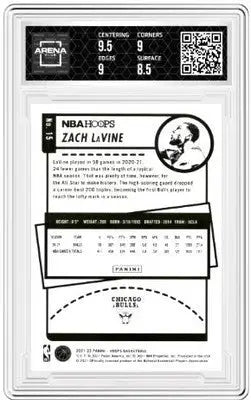 Graded NBA Hoops Zach LaVine basketball card 2021-22 Hoops Zach Lavine Arena Club