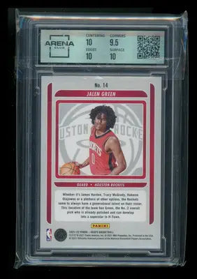 2021-22 Panini Hoops Class of 2021 Jalen Green #14 Basketball Arena Club 10 - Basketball Card Single