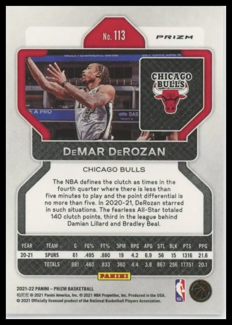 2021-22 Panini Prizm - DeMar DeRozan #113 Purple Wave Prizm