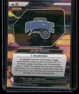 2021-22 Panini Prizm Instant Impact Jalen Suggs #22 RC Basketball - Basketball Card Single