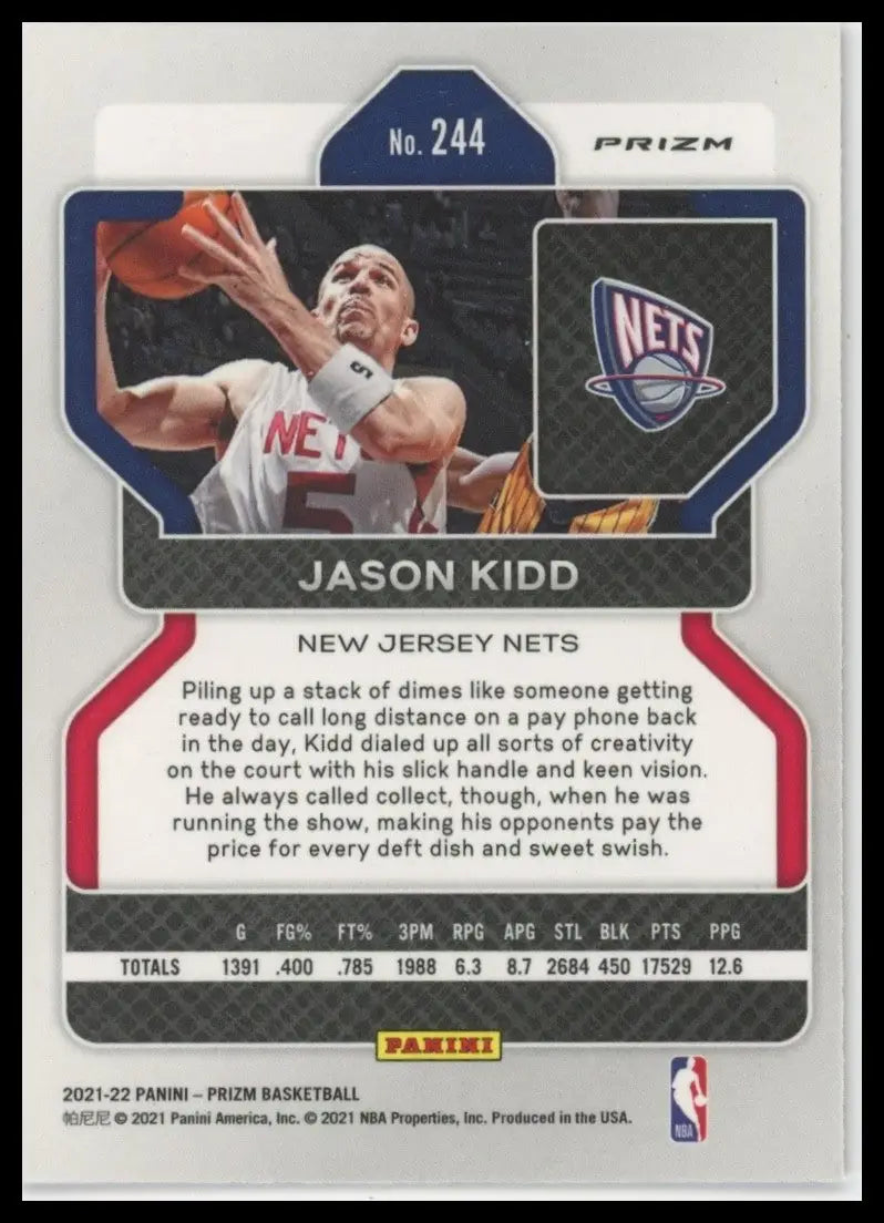 2021-22 Panini Prizm - Jason Kidd #244 Red Ice Prizm