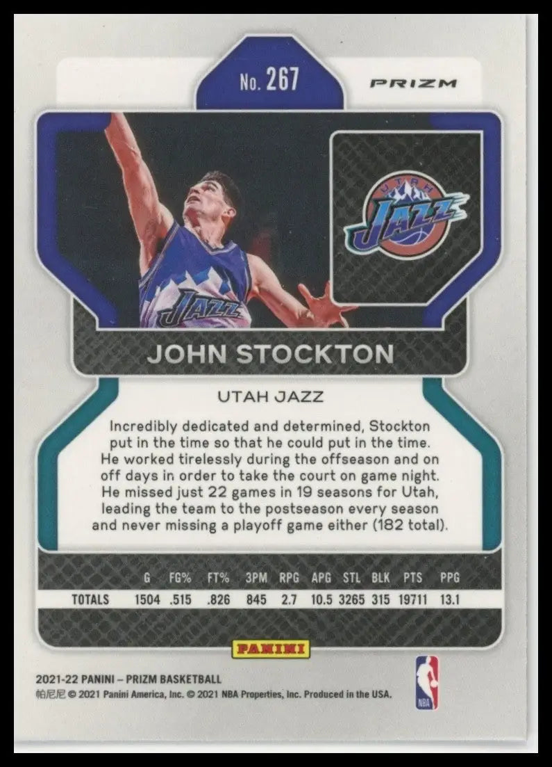 2021-22 Panini Prizm - John Stockton #267 Red Ice Prizm