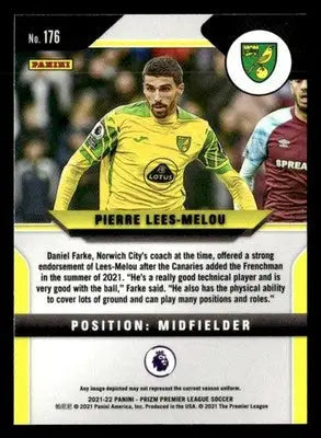 2021-22 Panini Prizm Premier League #176 Pierre Lees-Melou - Soccer Card Single