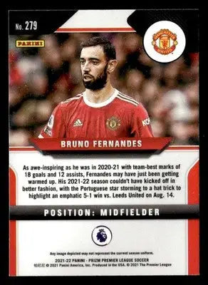 2021-22 Panini Prizm Premier League #279 Bruno Fernandes - Soccer Card Single
