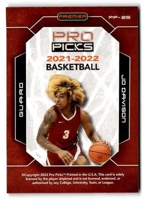 2021-22 Pro Picks Premier #PP-25 JD Davison - Basketball Card Single