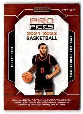 2021-22 Pro Picks Premier #PP-37 Kyler Edwards - Basketball Card Single