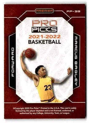 2021-22 Pro Picks Premier #PP-39 Marcus Bagley - Basketball Card Single
