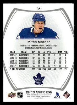 2021-22 SP #95 Mitch Marner - Hockey Card Single