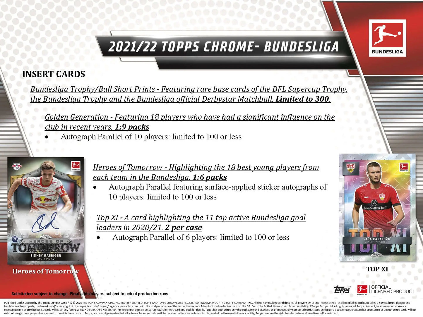 2021-22 Topps Chrome Bundesliga Soccer Hobby Box - Soccer Card Box