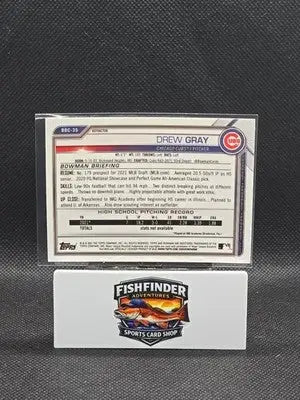 2021 Bowman Draft - Chrome Drew Gray #BDC-35 Refractor (RC) - Baseball Card Single
