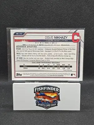 2021 Bowman Draft - Doug Nikhazy #BD-143 Sky Blue /499 (RC) - Baseball Card Single