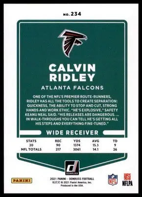 2021 Donruss Calvin Ridley 234 Atlanta Falcons - Football Card Single