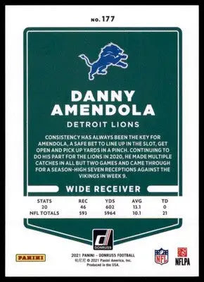 2021 Donruss Danny Amendola 177 Tennessee Titans - Football Card Single