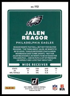 2021 Donruss Jalen Reagor 112 Philadelphia Eagles - Football Card Single