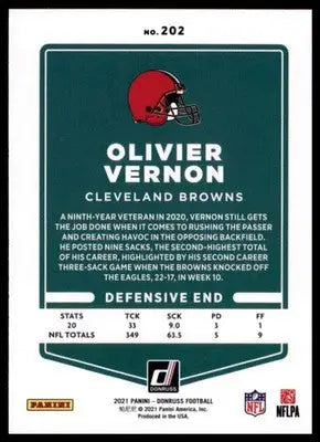 2021 Donruss Olivier Vernon 202 Cleveland Browns - Football Card Single