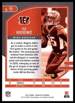 2021 Panini Absolute - Red Tee Higgins 44 Cincinnati Bengals - Football Card Single