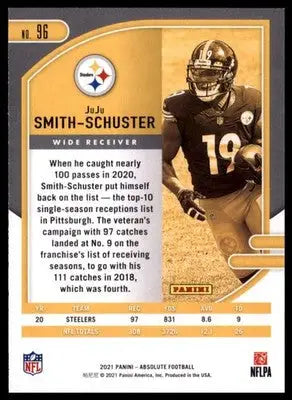 2021 Panini Absolute - Retail JuJu Smith-Schuster 96 Pittsburgh Steelers - Football Card Single