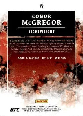2021 Panini Chronicles UFC #38 Conor McGregor Pink - UFC/MMA Card Single