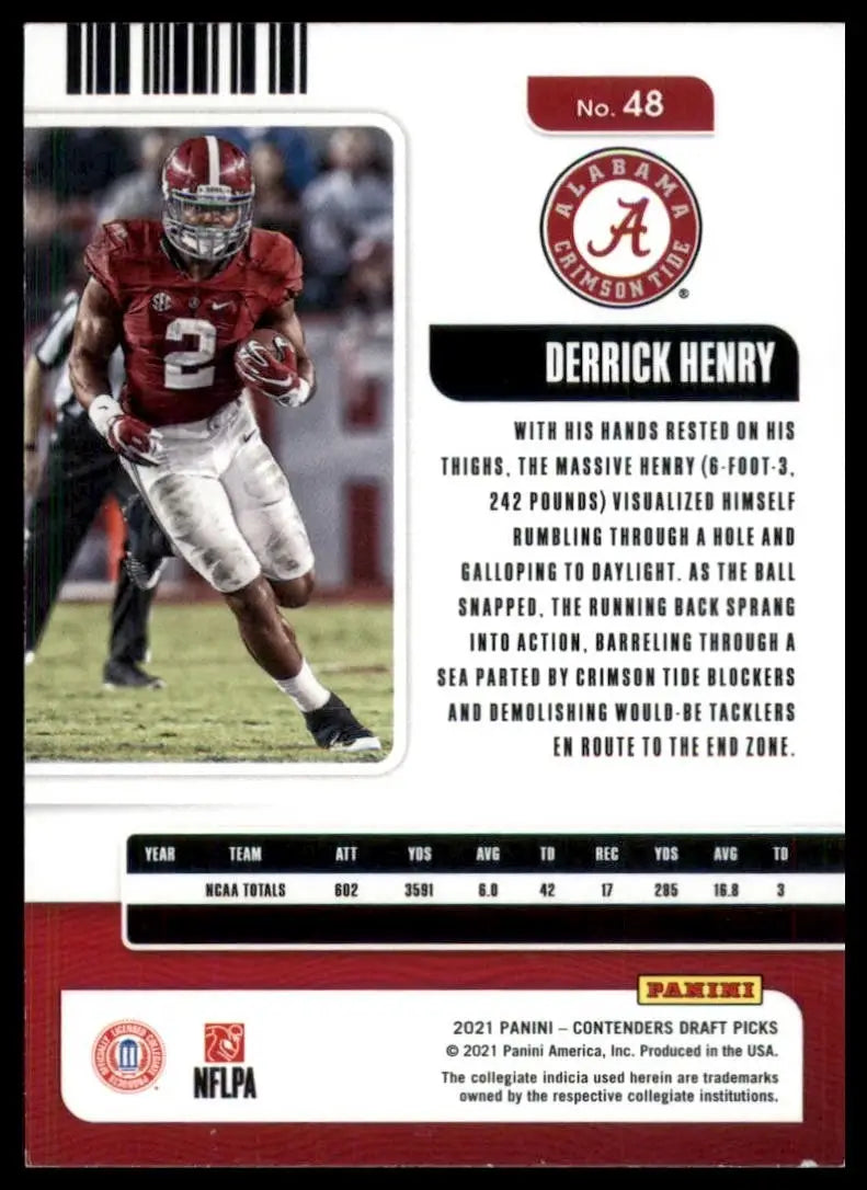 2021 Panini Contenders Draft Picks - Derrick Henry #48 - Football Card Single