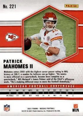 2021 Panini Mosaic #221 Patrick Mahomes II - Football Card Single