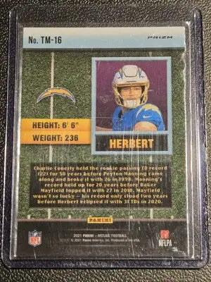 2021 Panini Mosaic #TM-16 Justin Herbert Touchdown Masters Mosaic Green - Football Card Single
