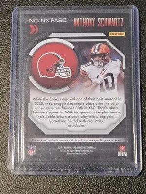 2021 Panini Playbook #NXT-ASC Anthony Schwartz Next Up Jerseys - Football Card Single
