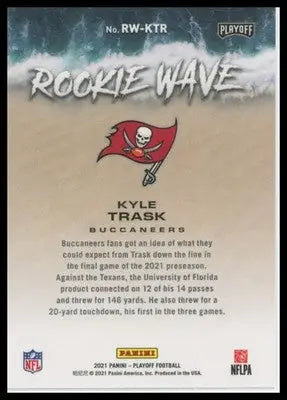 2021 Panini Playoff - Rookie Wave Kyle Trask RW-KTR Tampa Bay Buccaneers - Football Card Single