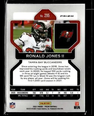 2021 Panini Prizm #295 Ronald Jones II Neon Green Pulsar - Football Card Single