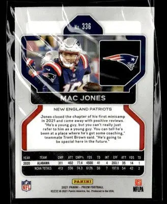 2021 Panini Prizm #336 Mac Jones - Football Card Single