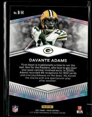 2021 Panini Prizm #B-14 Davante Adams Brilliance Green Bay Packers - Football Card Single