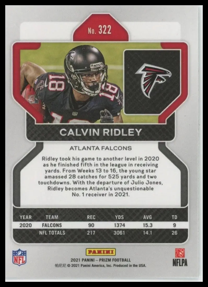 2021 Panini Prizm - Calvin Ridley #322 - Football Card Single
