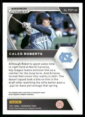 2021 Panini Prizm Draft Picks Caleb Roberts #PDP138 Baseball - Baseball Card Single