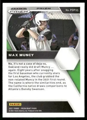 2021 Panini Prizm Draft Picks Max Muncy #PDP25 Baseball - Baseball Card Single