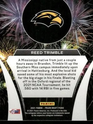 2021 Panini Prizm Draft Picks Reed Trimble #GOLDEN EAGLES Baseball - Baseball Card Single